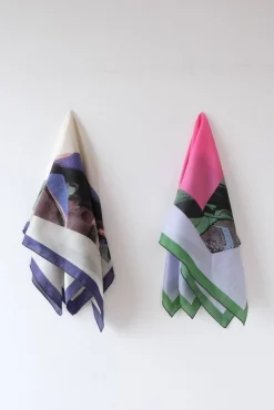 Best Sale ATELIER B Silk Scarf - Navy Blue