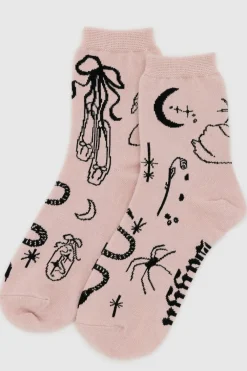 Online BAGGU Crew Socks - Ballet Icons