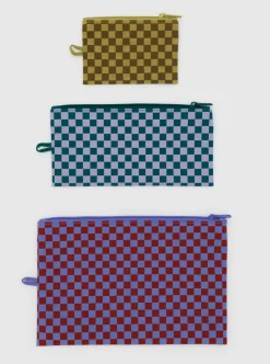 Cheap BAGGU Flat Pouches - Jewel Checks