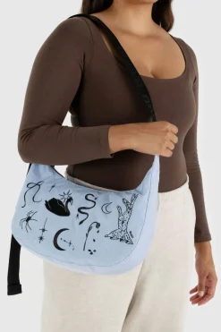 Clearance BAGGU Medium Crescent Nylon Bag - Embroidered Ballet Icons