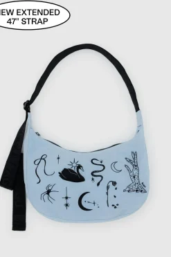 Clearance BAGGU Medium Crescent Nylon Bag - Embroidered Ballet Icons