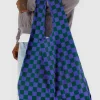 Online BAGGU Reusable Bag Large - Iris Green Check