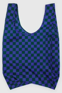 Online BAGGU Reusable Bag Large - Iris Green Check