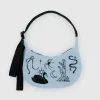 New BAGGU Small Crescent Nylon Bag - Embroidered Ballet Icons