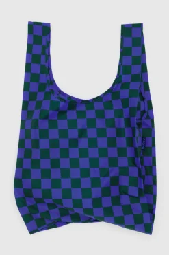 New BAGGU Standard Reusable Bag - Iris Green Check
