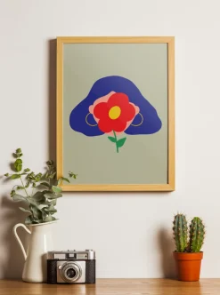 Sale PERLE NOIRE BLACK PERLE Poster Girl with Flower