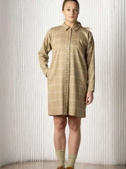 Sale BODYBAG Robe Chemise Sussex - Camel Grid