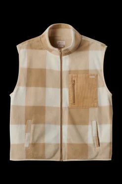 Sale BRIXTON Arctic Fleece Vest - Sand