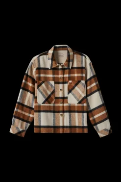 Online BRIXTON Bowery Brushed Flannel Shirt - Copper