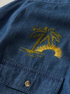 Store BRIXTON Bowery Overshirt - Indigo