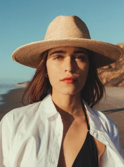 Store BRIXTON Field Proper Hat - Natural and Brown