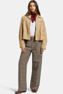 Hot BRIXTON Ludlow Trousers - Brown and Cream