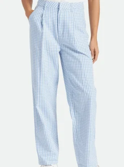 Shop BRIXTON Victory Gingham Print Trousers