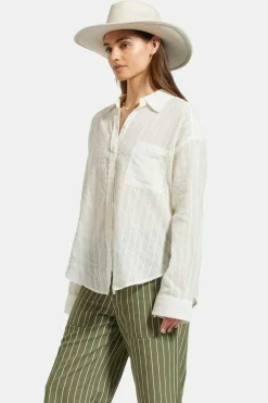 Shop BRIXTON Vintage Military Trousers - Olive White Stripe