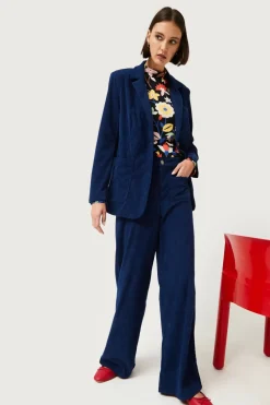 Best Sale COMPANIA FANTASTICA Corduroy Pants - Navy Blue