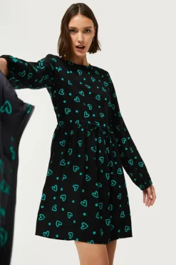 Hot COMPANIA FANTASTICA Dress - Green Hearts