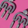 Best CROCODILE AGILE Doris Earrings - Glitter