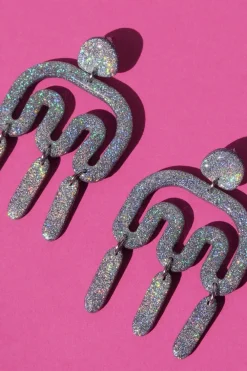 Best CROCODILE AGILE Doris Earrings - Glitter