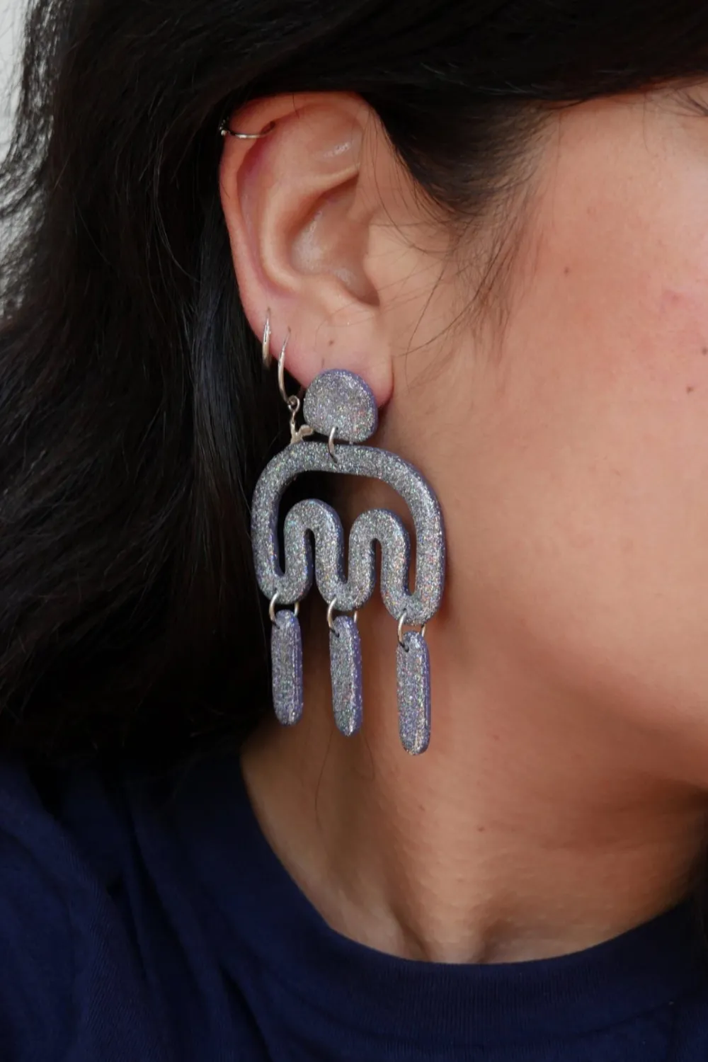Best CROCODILE AGILE Doris Earrings - Glitter