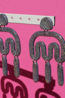 Best CROCODILE AGILE Doris Earrings - Glitter