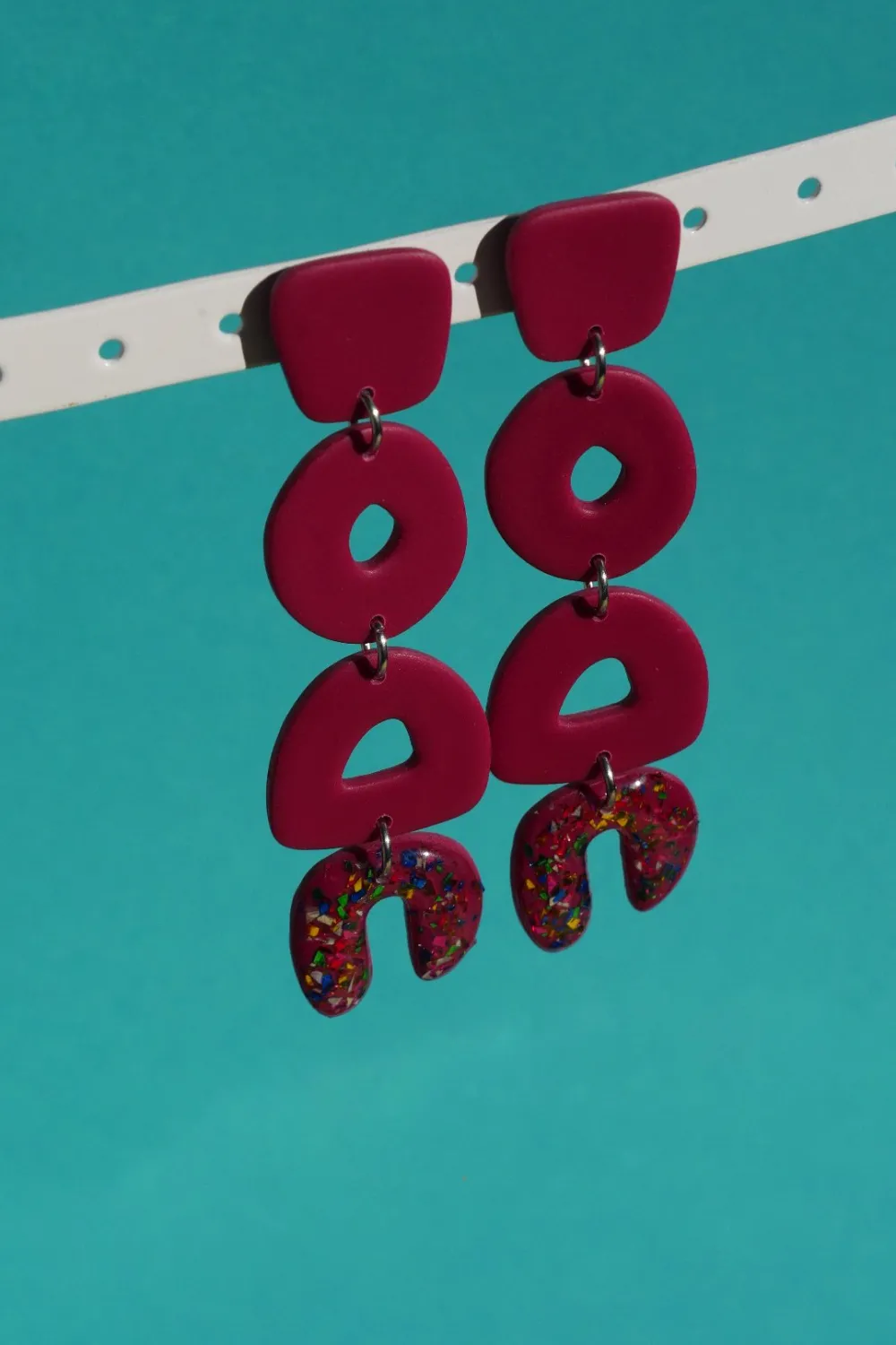 Shop CROCODILE AGILE Gabie Earrings - Geometric Glitter Trio