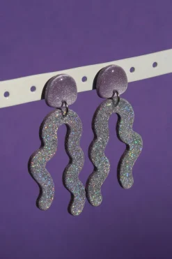 Best CROCODILE AGILE Gabie Earrings - Serpentine Glitter