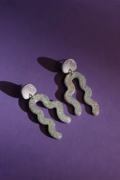 Best CROCODILE AGILE Gabie Earrings - Serpentine Glitter