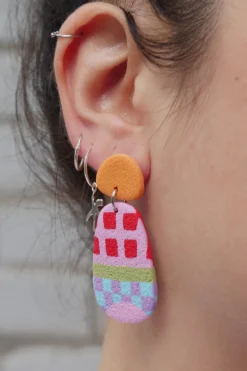 Flash Sale CROCODILE AGILE Garance Earrings - Colorful Patchwork