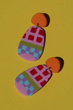 Flash Sale CROCODILE AGILE Garance Earrings - Colorful Patchwork