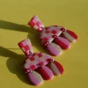 New CROCODILE AGILE Louisette Earrings - Tricolor Checkerboard