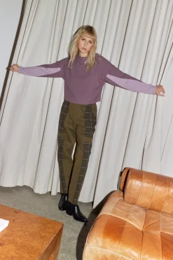 Best EVE GRAVEL Guna Pants - Green & Lavender