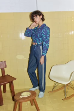 Store EVE GRAVEL Silla Trousers - Denim
