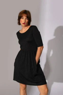 Shop EVE LAVOIE Sound Of Silence Dress - Shimmering Black