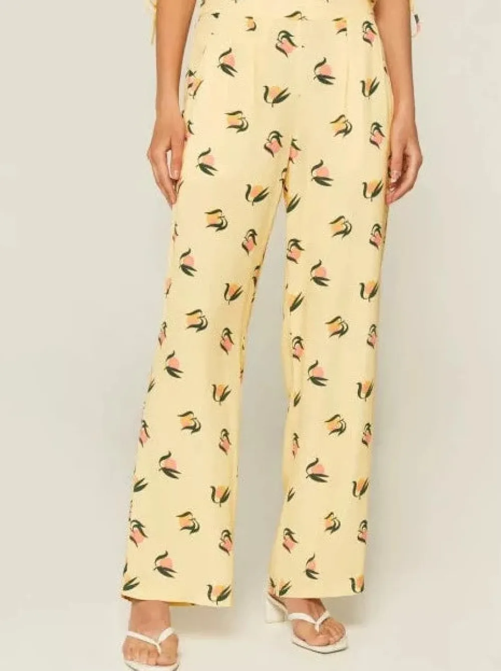 Best Sale COMPANIA FANTASTICA FANTASTIC COMPANY Pantalon Pêches - Jaune
