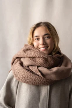 Cheap GIBOU Curly Fleece Scarf with Fringes