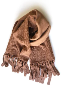 Cheap GIBOU Curly Fleece Scarf with Fringes