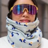 Discount GIBOU Fleece Neck Warmer - Floral Blue
