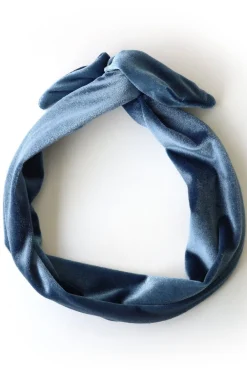 Store GIBOU Velvet Twist Headband - Sky Blue