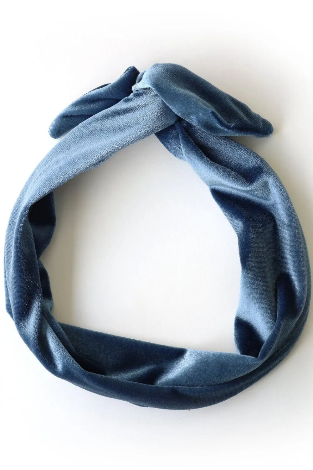 Store GIBOU Velvet Twist Headband - Sky Blue