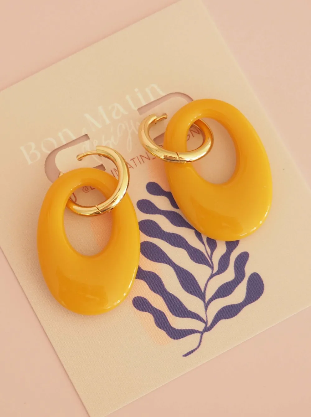 Store BON MATIN GOOD MORNING Blume Earrings - Frosted