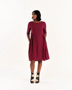 Clearance JENNIFER GLASGOW Boudica Dress - Burgundy
