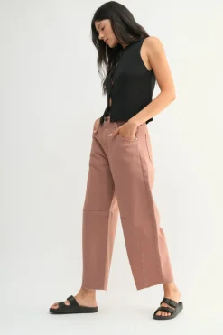 Fashion JUST BLACK DENIM Jean Barrel - Clay