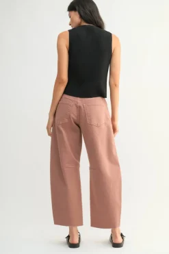 Fashion JUST BLACK DENIM Jean Barrel - Clay