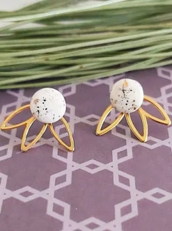 Online KAG 2 Piece Flower & Round Earrings