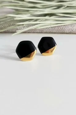 Shop KAG Hexagon Ceramic Earrings