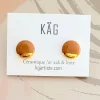 Best KAG Round Ceramic Earrings - Caramel