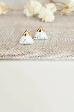Clearance KAG Triangle Ceramic Earrings