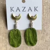 Cheap KAZAK Green Moon Earrings