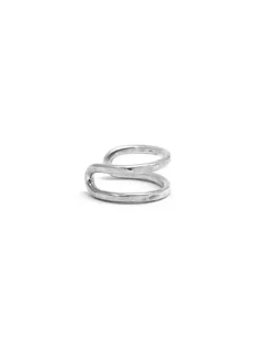 Online MAKSYM - Hammered Ear Cuff - Silver