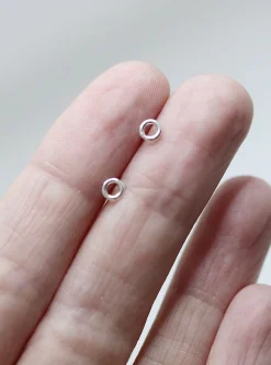 Clearance MAKSYM Mini Circle Earrings - Silver
